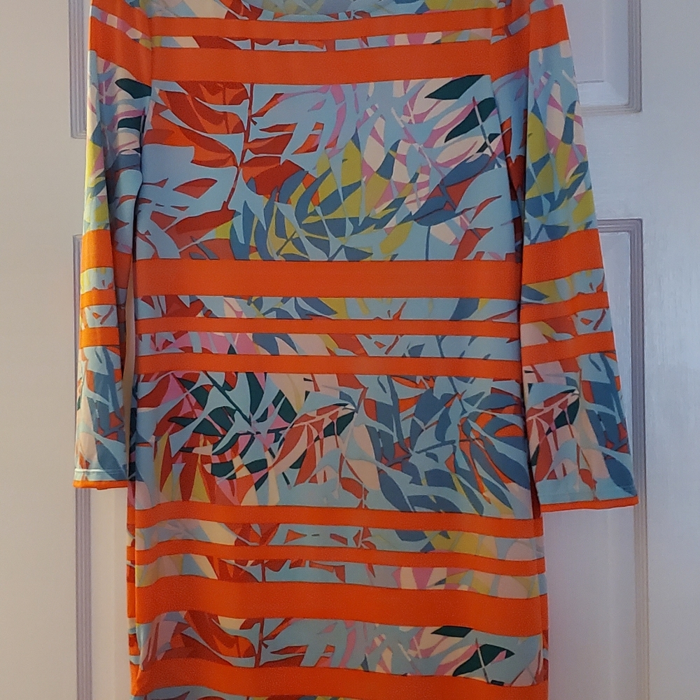 NWOT BCBGMAXAZRIA tropical print mini dress